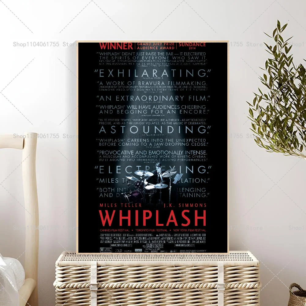 Whiplash Jazz Drummer Movie Poster – Self-Adhesive Wall Sticker