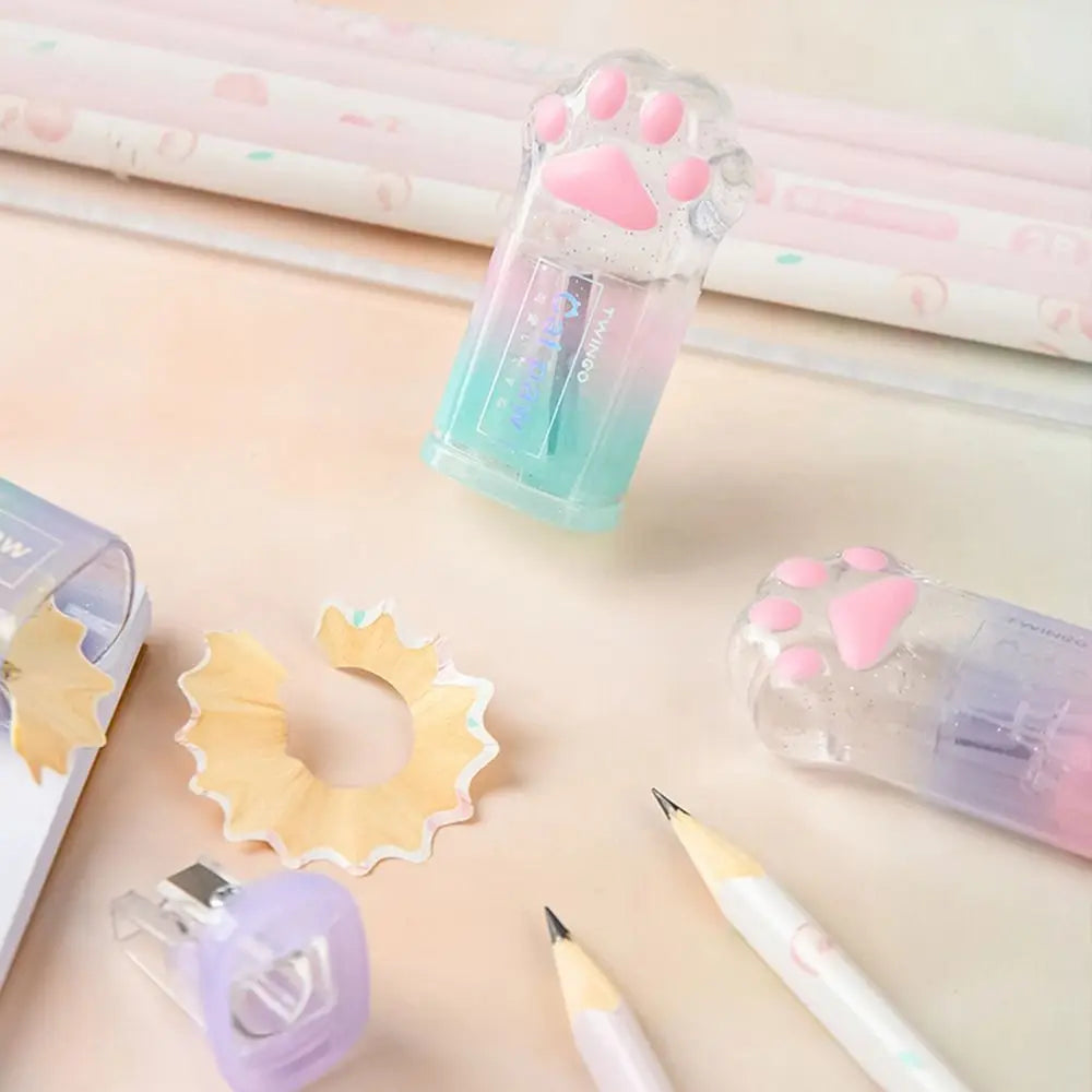 Cute Cat Claw Pencil Sharpener – Portable Gradient Color