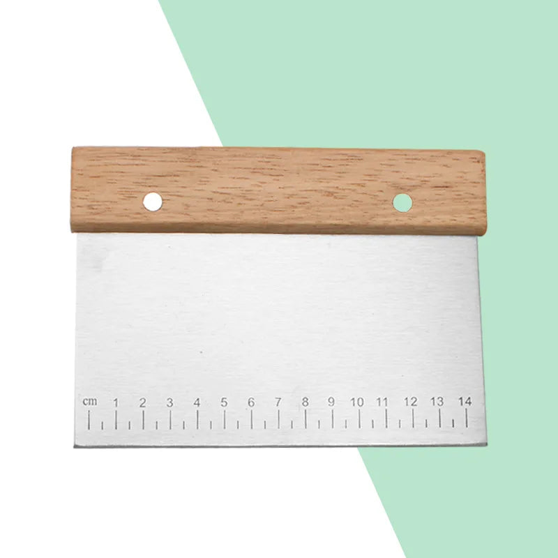 Stainless Steel Dough Cutter & Pastry Scraper with Measuring