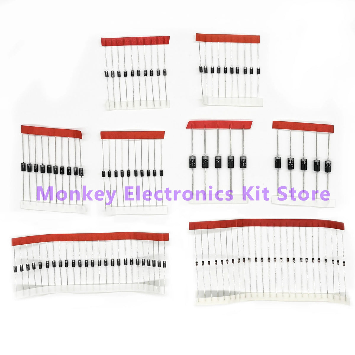 100PCS 8-Value Diode Kit – Schottky & Fast Switching Set