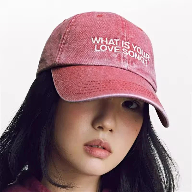 Kpop What Love Song Same Embroidery Baseball Cap Tour Concert Visors
