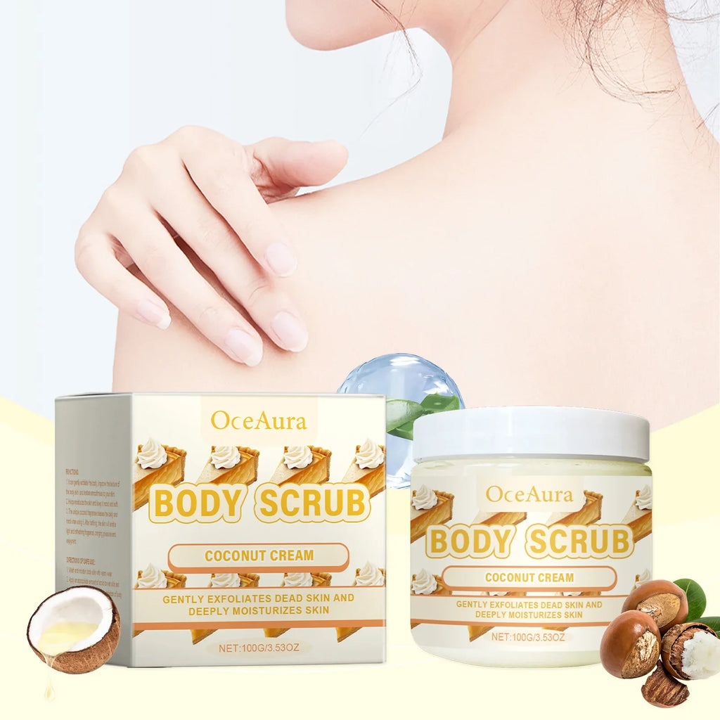 OceAura Coconut Exfoliating Body Scrub | Deep Moisturizing 100g