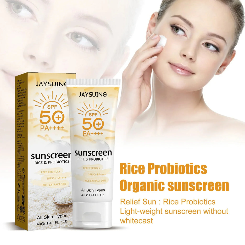 Jaysuing Probiotic Rice SPF50 Sunscreen Lotion 40g | Broad Spectrum