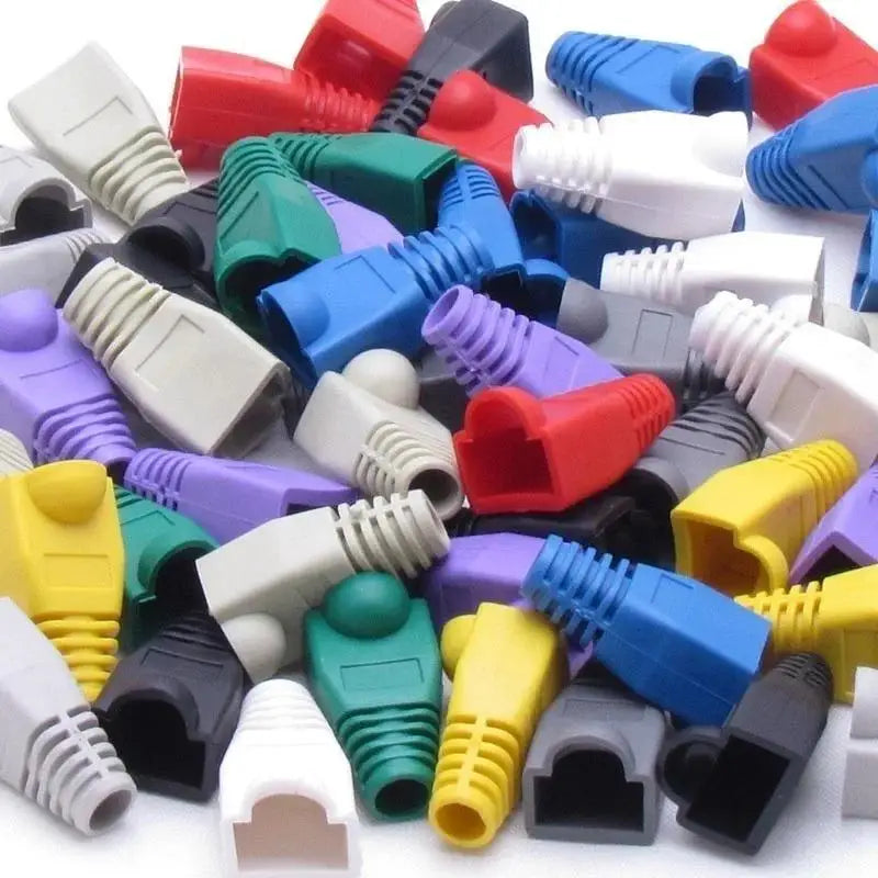30-Pack RJ45 Strain Relief Boot Caps for CAT5E & CAT6 Cables