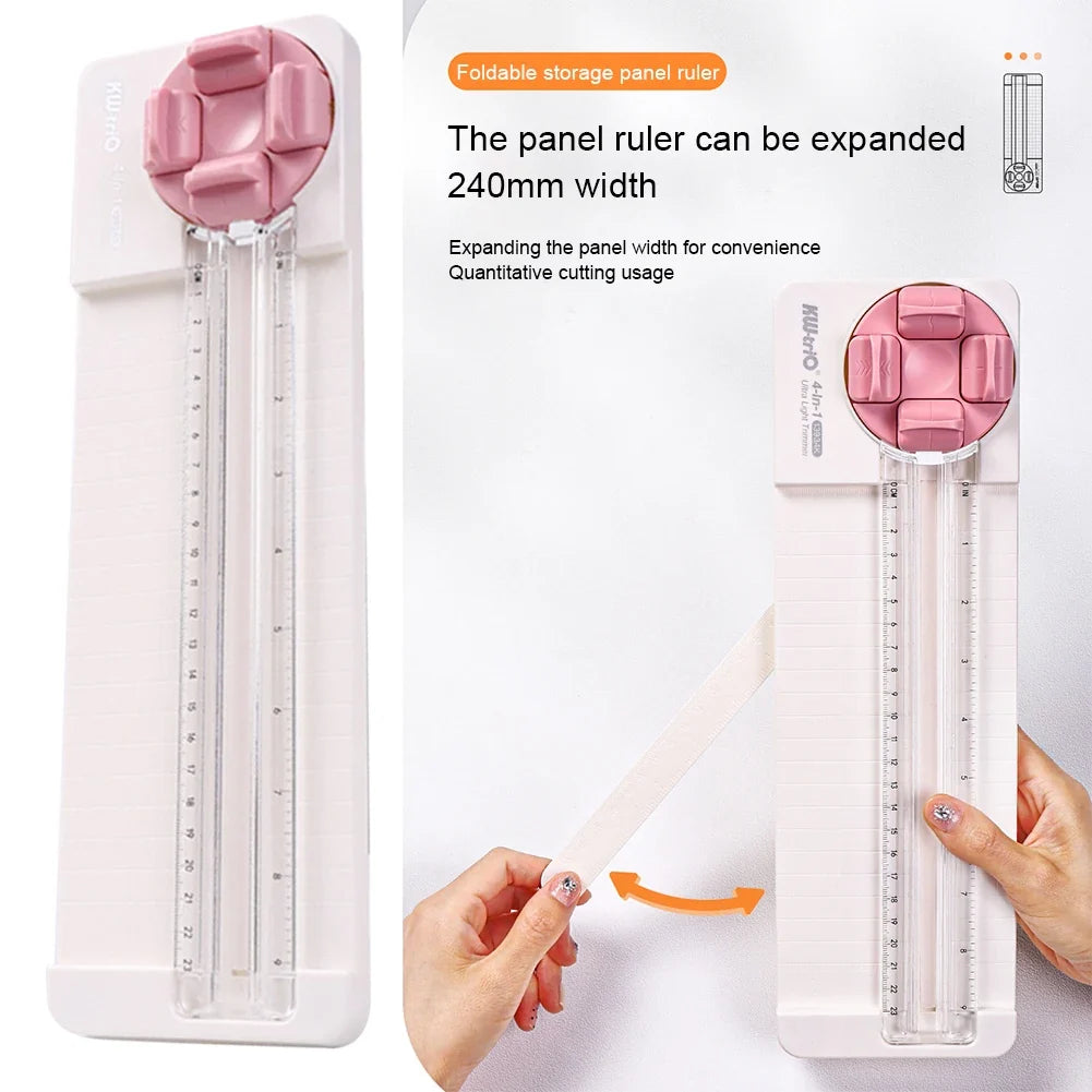 4-in-1 Craft Paper Cutter – DIY Scrapbook Trimmer Tool
