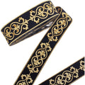 Ethnic Floral Jacquard Grosgrain Ribbon Goldenrod 46mm 3.8m