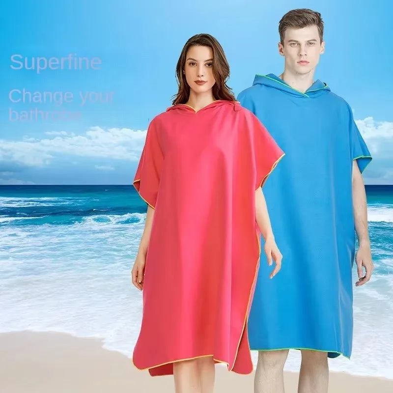 Microfiber Hooded Swim Robe – Quick-Dry Beach & Pool Wrap