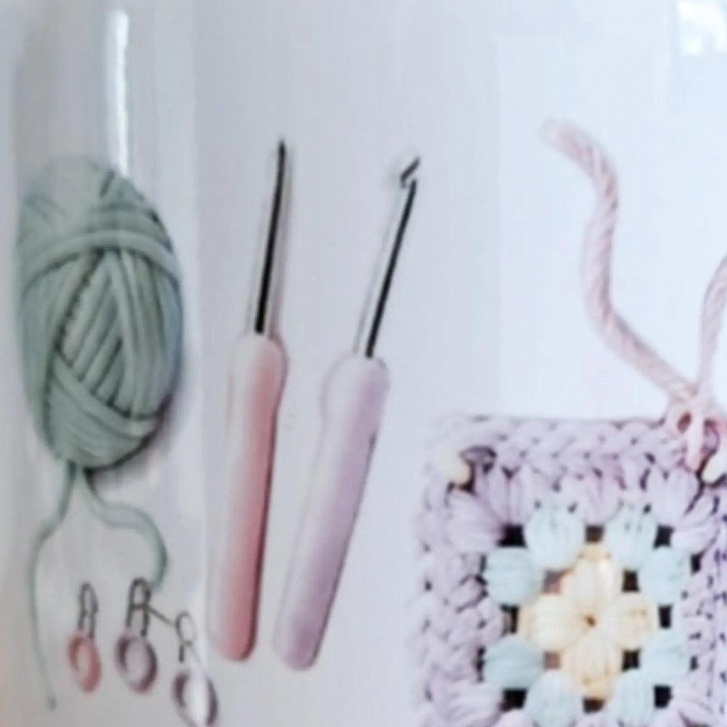 Crochet Aesthetic Funny Coffee Mug 330ml | Non-Slip Ceramic Cup