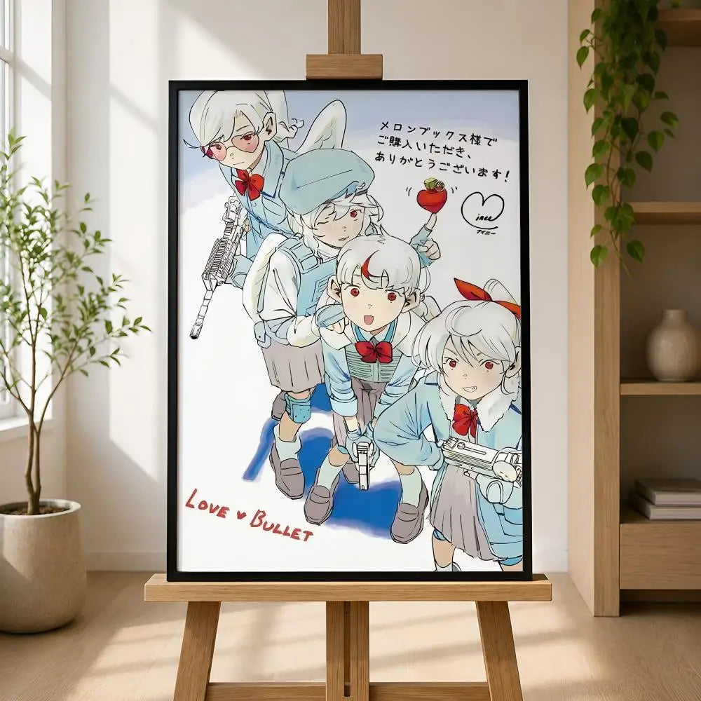 Anime L-Love Bullet Waterproof PVC Wall Poster – Peel & Stick HD
