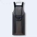 Transparent Black PVC Waterproof Kitchen Apron | Oil Resistant