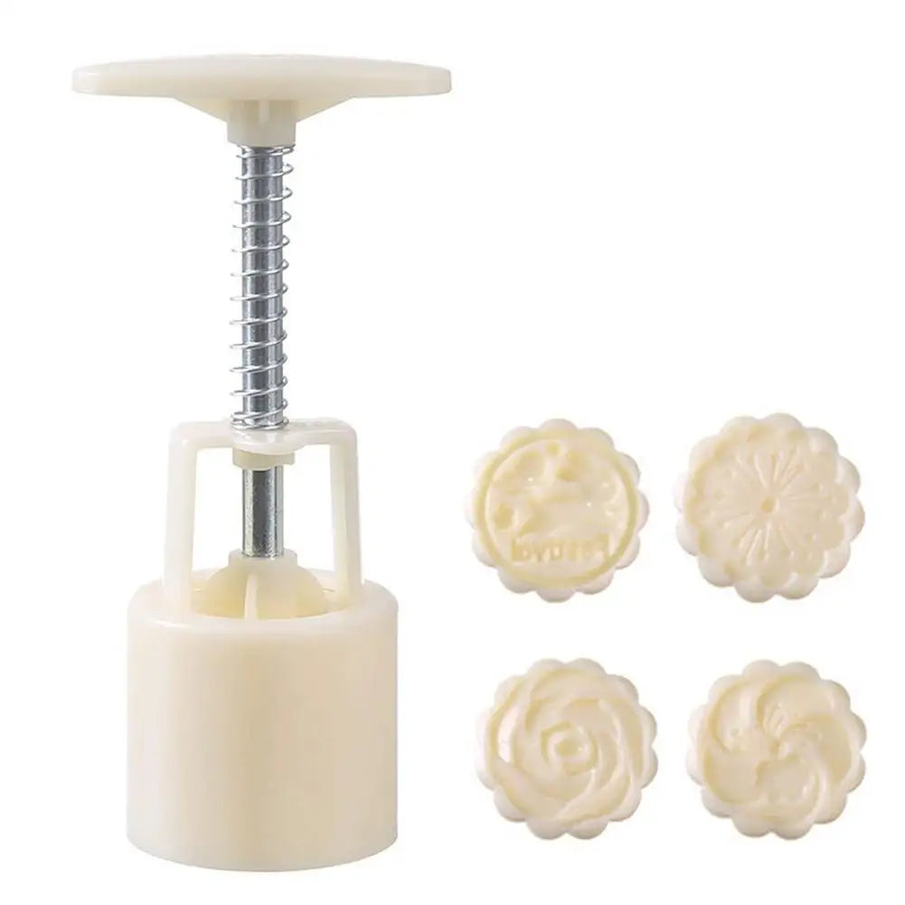 DIY Mooncake Mold Set – 8 Interchangeable Stamps Hand Press
