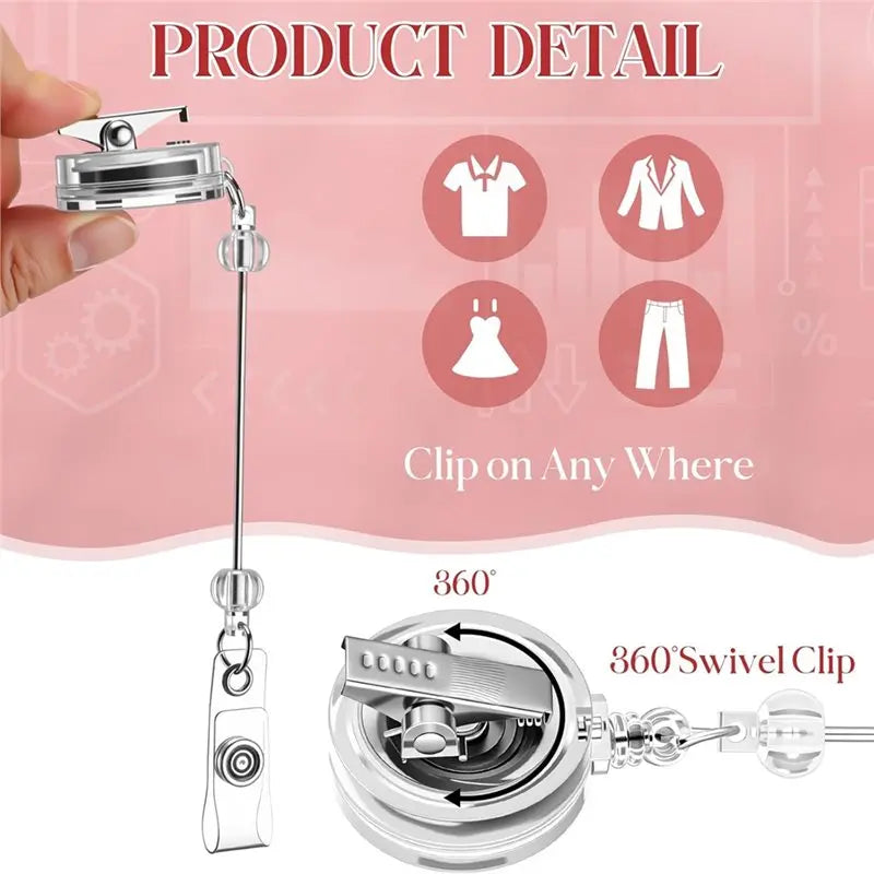 A36T-DIY Jewelry Making Alligator Clip Holder Swivel Beaded Blank