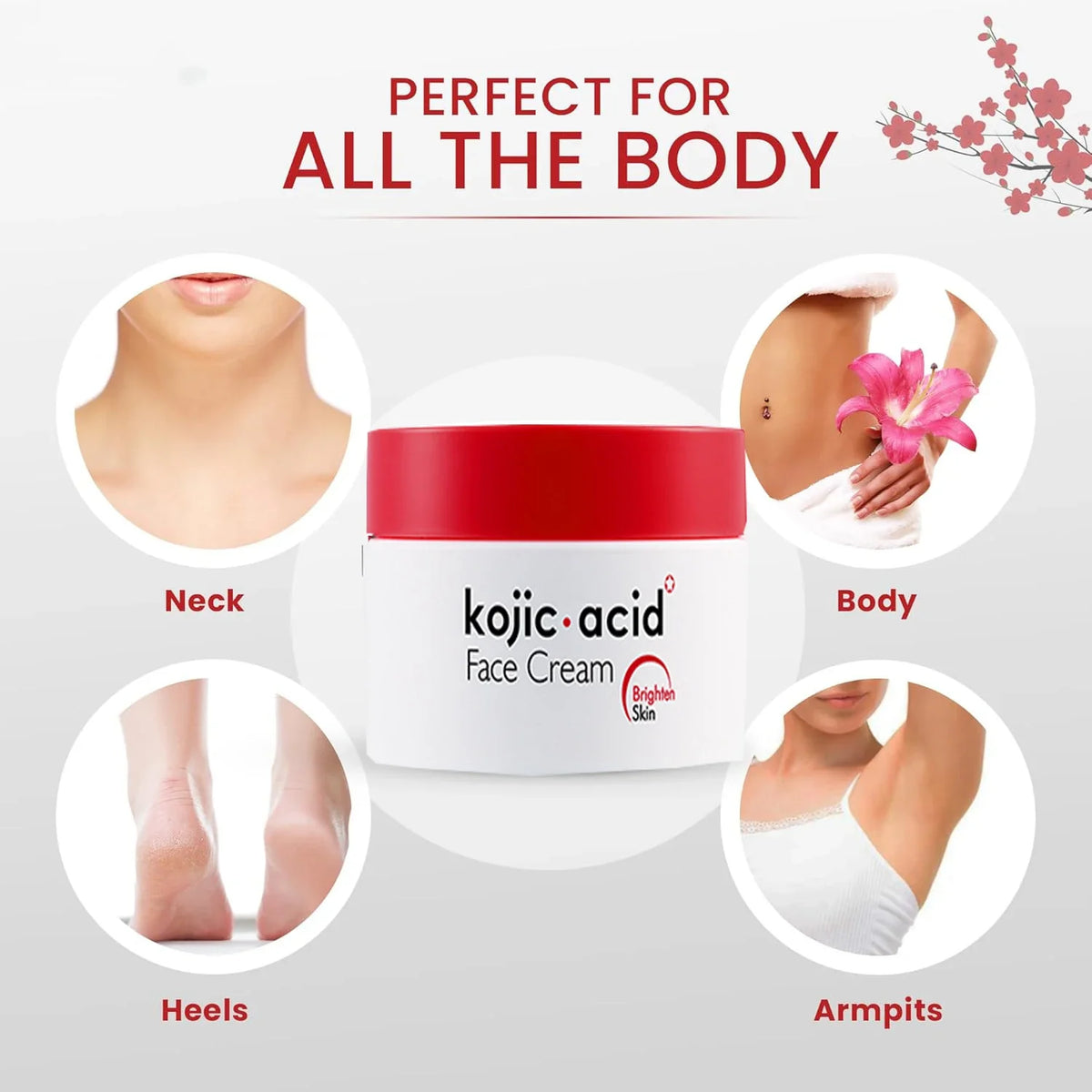 Kojic Acid Cream Skin Whitening Anti Aging Brighten Fade Stubborn