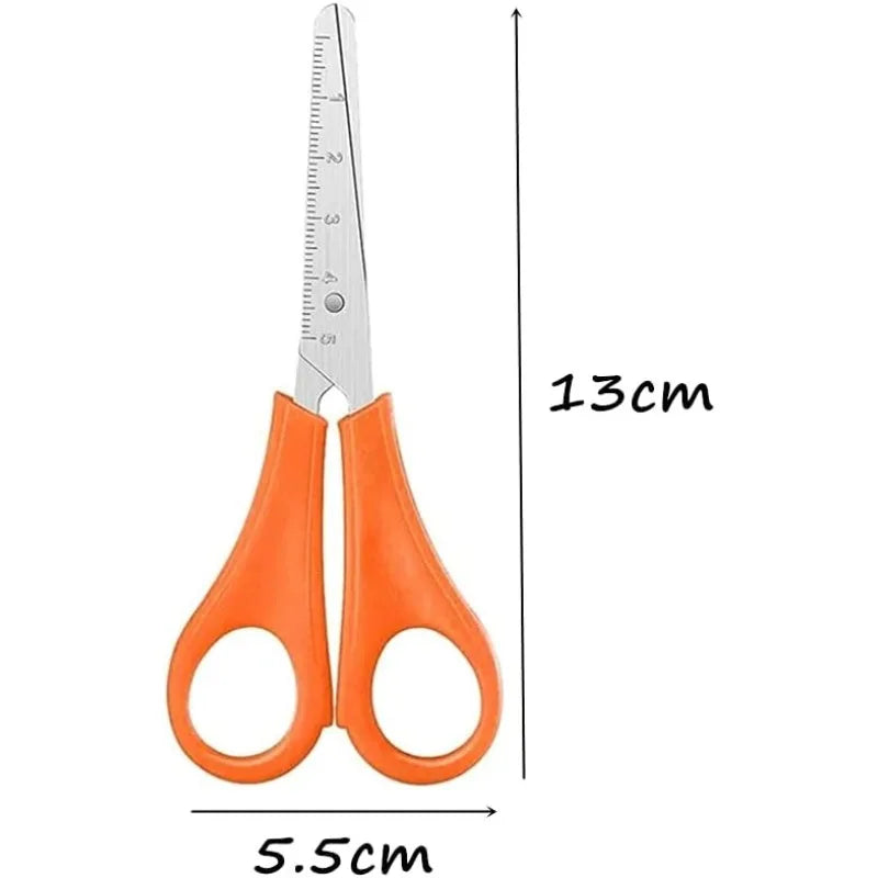 12-Piece Kids Safety Scissors Set with Centimeter Scale