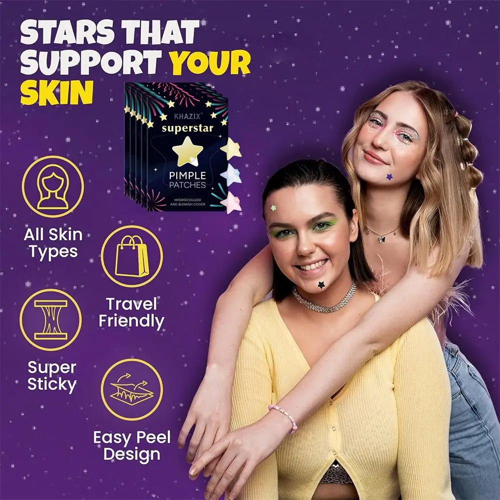 Colorful Star Pimple Patches 240/280pcs – Hydrocolloid Acne Stickers