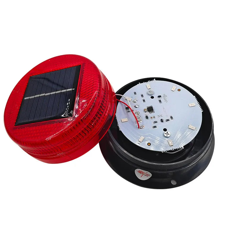 Solar LED Flashing Warning Light – Magnetic Car & Marine Signal
