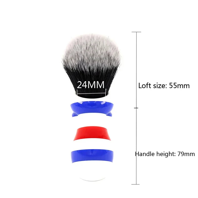 Yaqi Barber Pole Brown Synthetic Knot Mens Wet Shaving Brush Retro