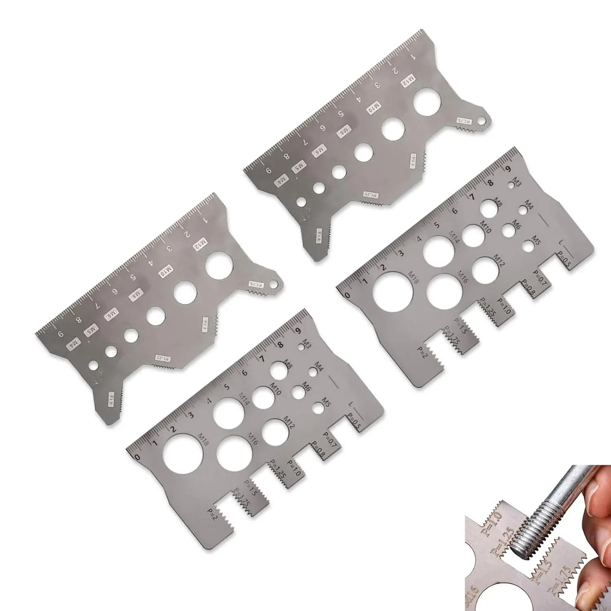 Screw Thread Pitch Gauge | Metric & Imperial Bolt Measuring Tool