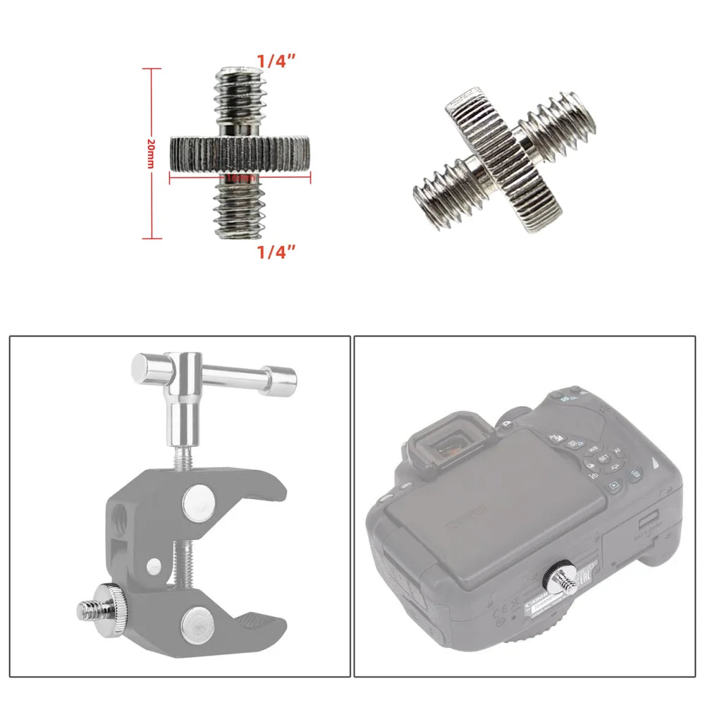 20Pcs 1/4" to 3/8" Screw Adapter Kit | Tripod & Flash Mount