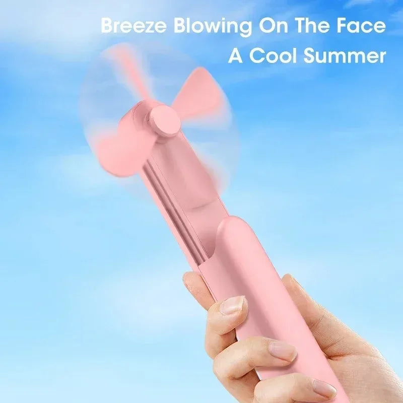 3-in-1 Mini Foldable Handheld Fan with 2000mAh Power Bank