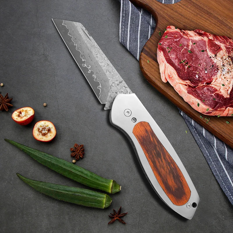 Damascus Steel Boning Knife – Wooden Handle | InLeung
