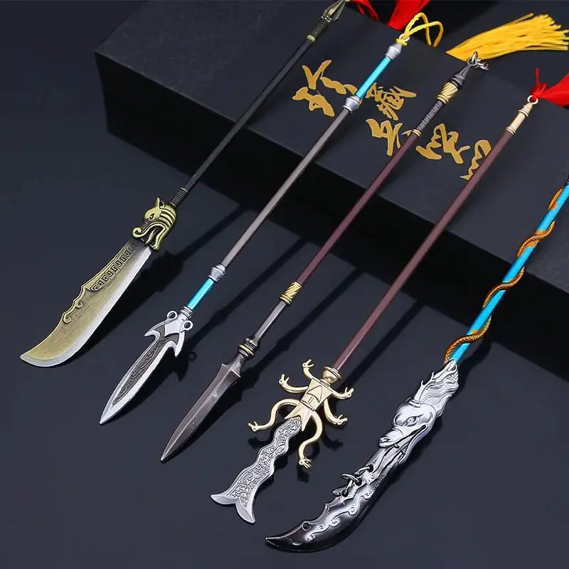 22cm Tiger Head Spear Miniature | Ancient Weapon Replica Model