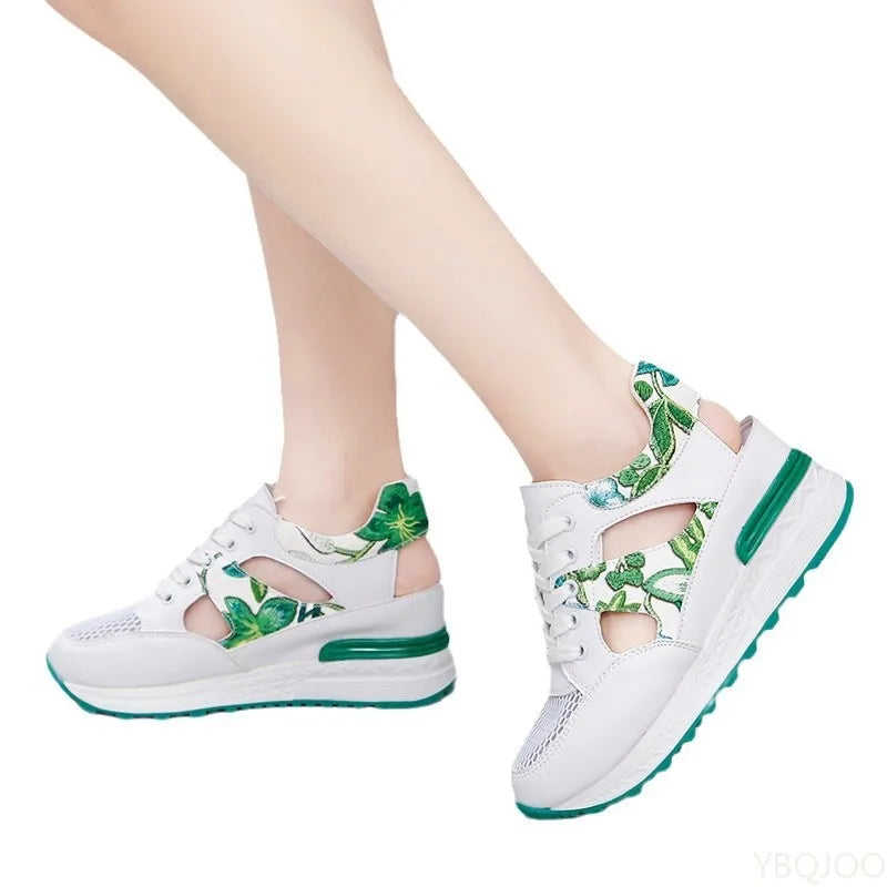 Women's Lace-Up Wedge Sandals – Breathable Casual Sport Shoes