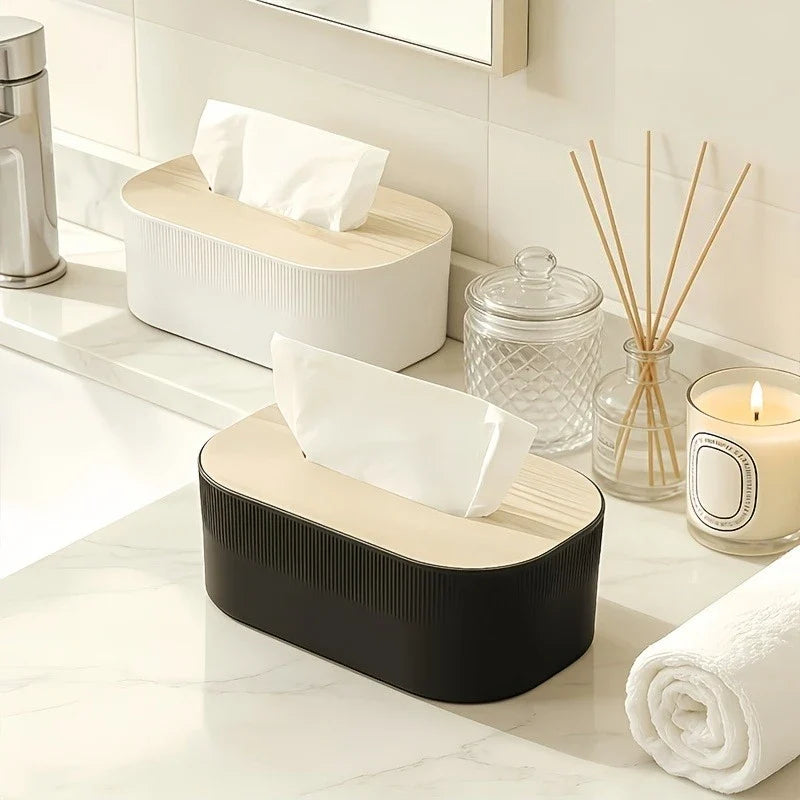 Arched Tissue Box Cover with Lid | Large Towel Dispenser