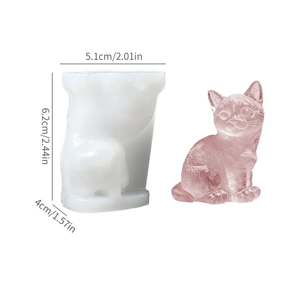 3D French Bulldog Silicone Ice Cube Mold Animal Shaped Candy