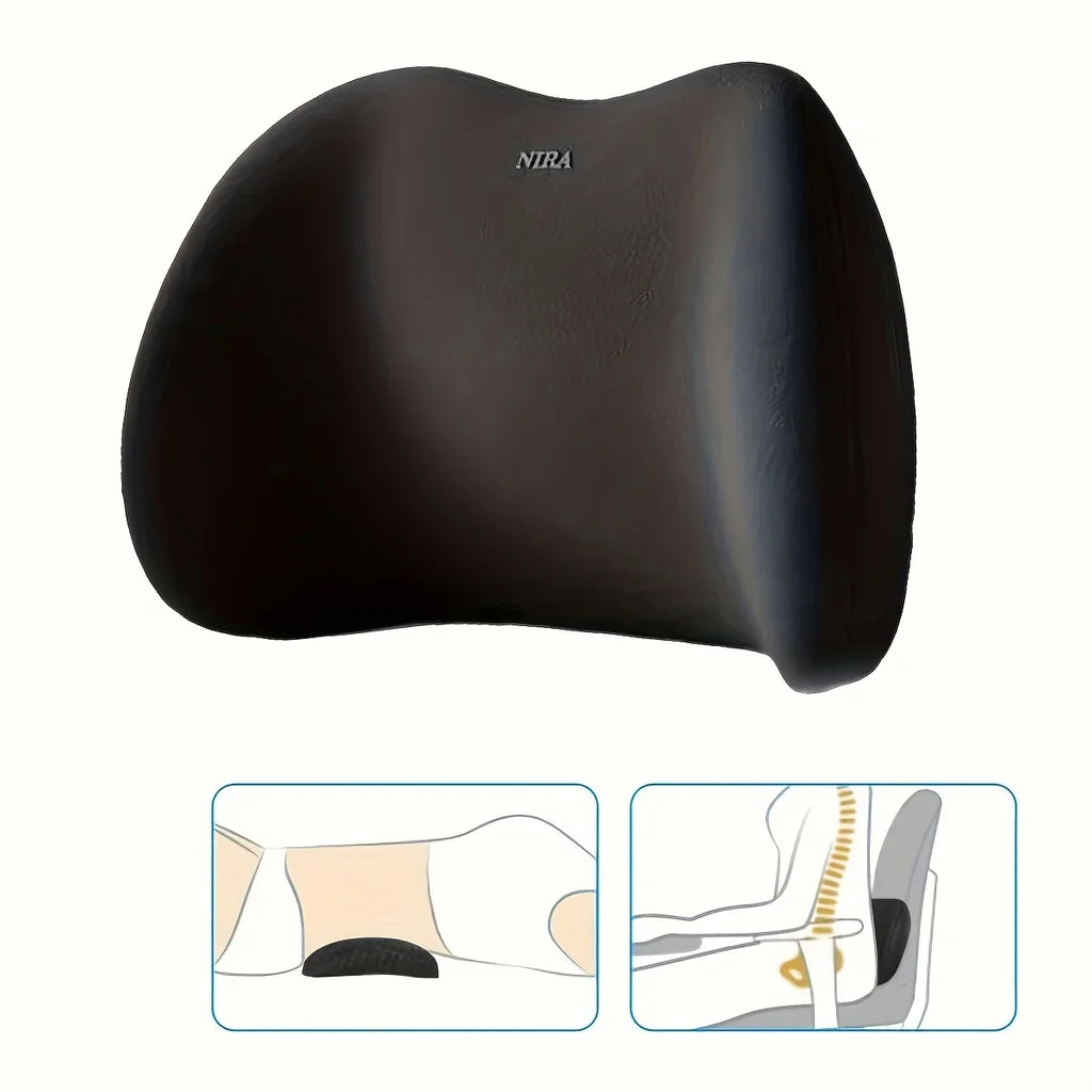 Ergonomic Memory Foam Lumbar Pillow Office Bed Sleepers Comfortable
