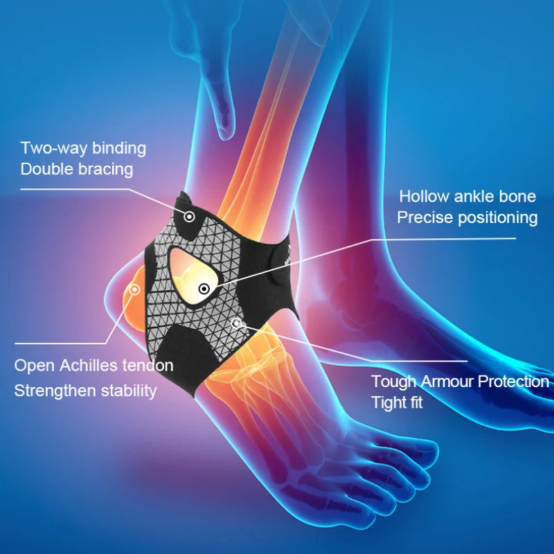 Ultra-Thin Adjustable Ankle Brace – Breathable Nylon for Sports