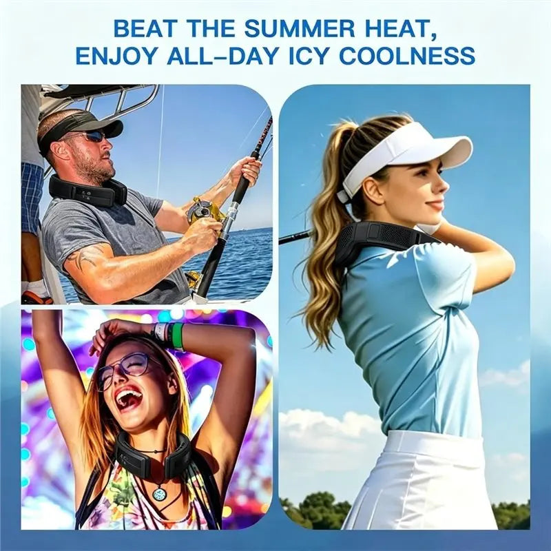 Wearable Neck Cooler Fan – Semiconductor Cooling & 6000mAh