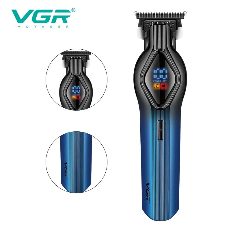 VGR V-921 Cordless Hair Clipper with LCD Display | Pro Trimmer