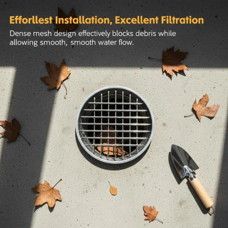 4-Inch Round Floor Drain Cover – Anti-Clog Stainless Steel Mesh