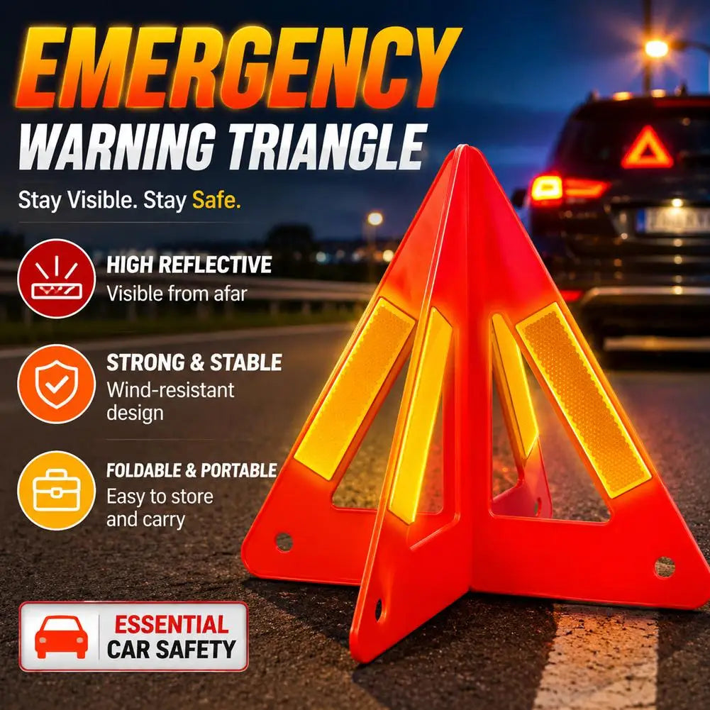 Foldable Reflective Emergency Warning Triangle | Road Safety