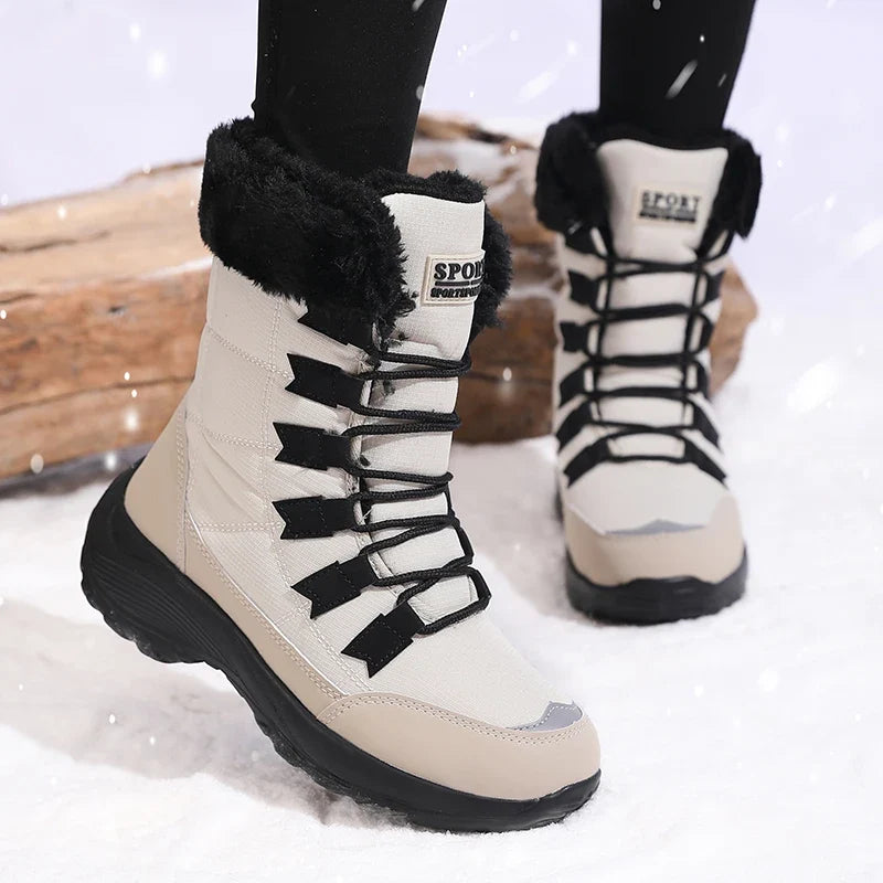 Women's Waterproof Snow Boots – Warm Plush Non-Slip Winter Boots