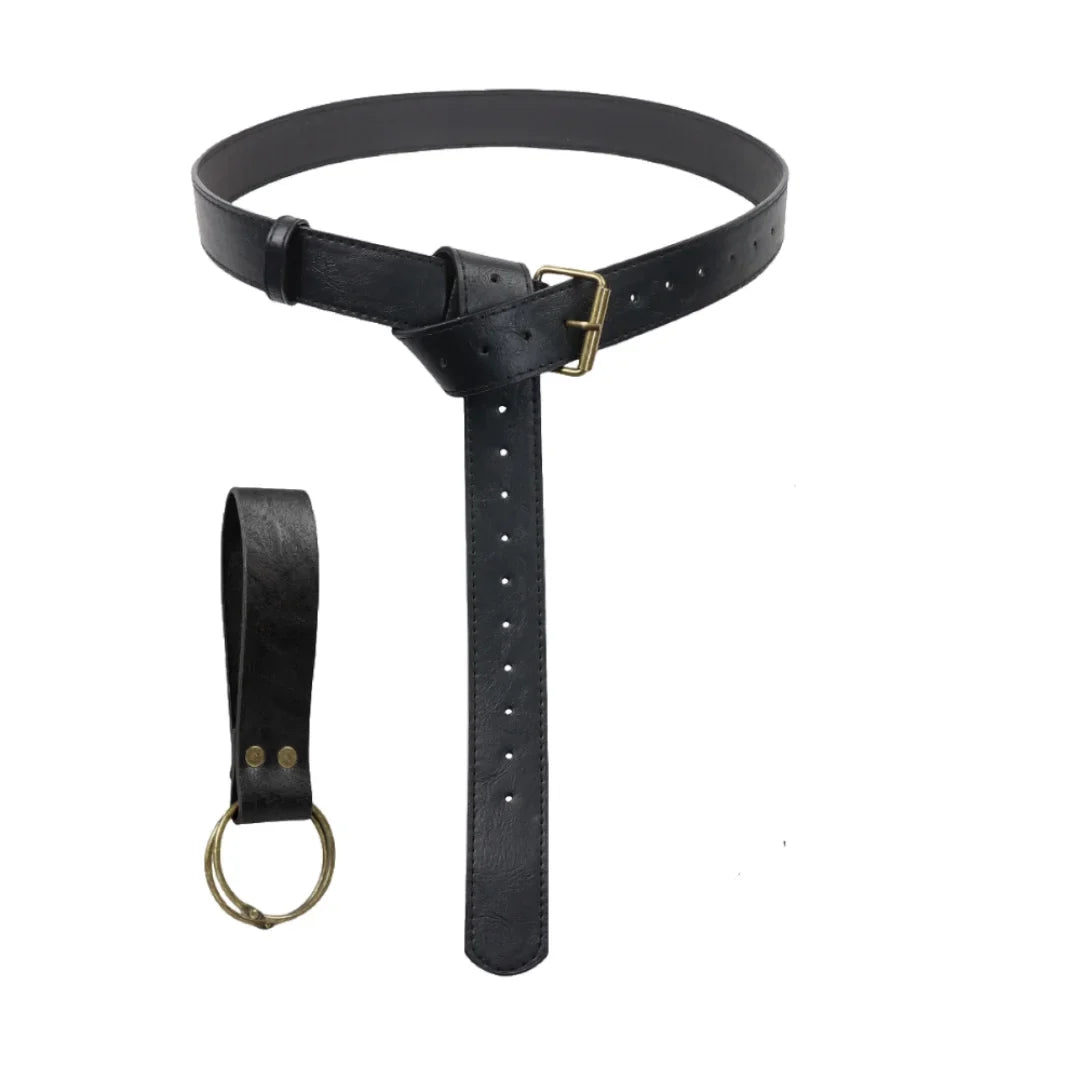 UYEE PU Leather Medieval Belt Sword Frog Holder Beltshalloween Pirate