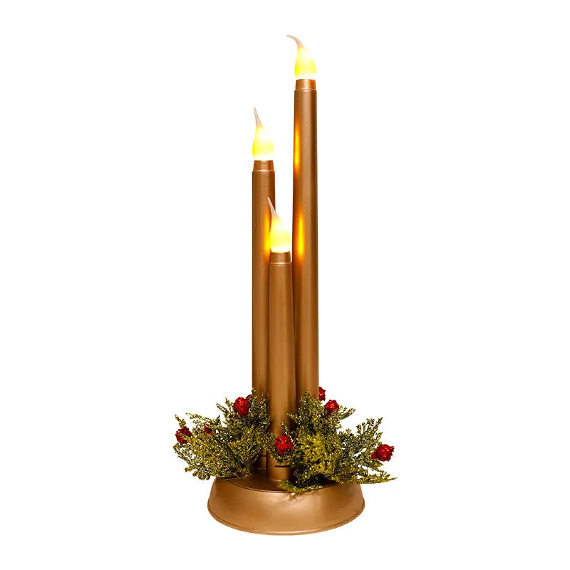 LED Electronic Candles Simulate Christmas Props Long Glossy
