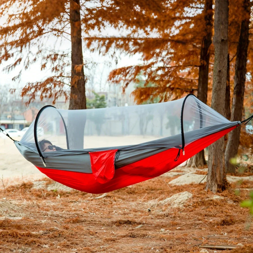 Ultralight Camping Hammock with Mosquito Net | Parachute Nylon