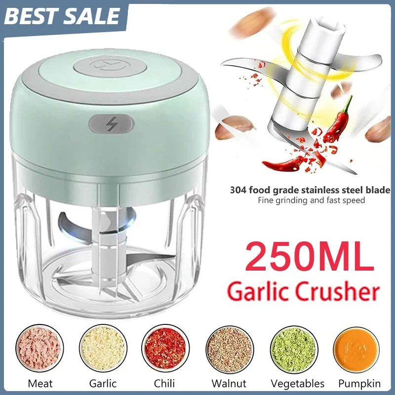 Mini Electric Garlic Chopper USB Rechargeable 100/250ml