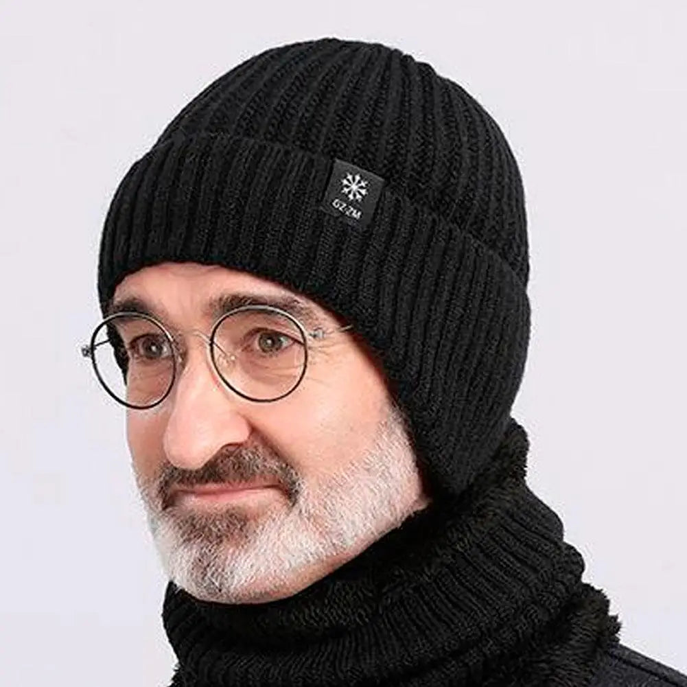 Winter Keep Warm Knitted Fabric Hat Adult Unisex Skullies Beanies