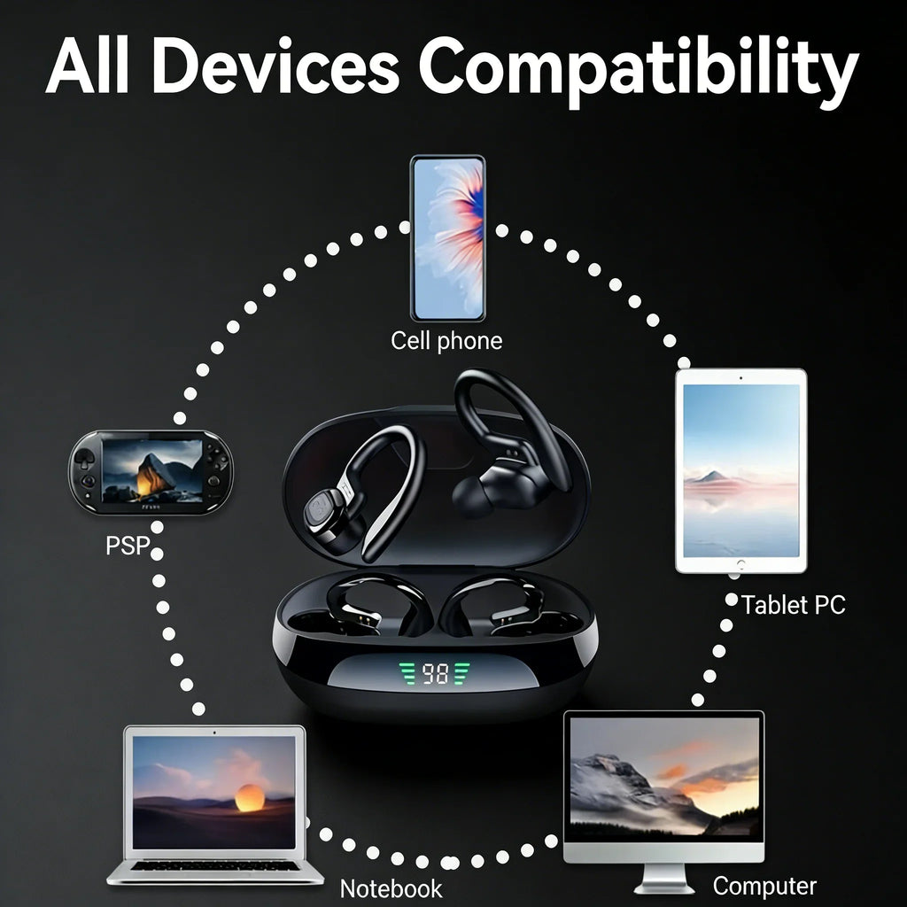 SP16 Wireless Over-Ear Sports Headphones – Long Battery Life
