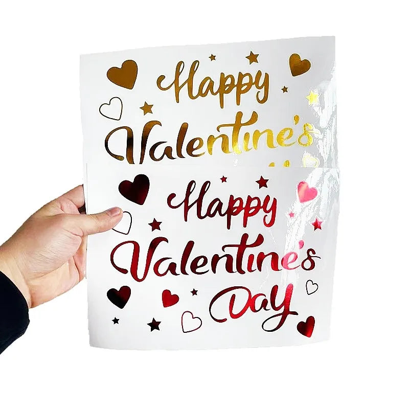 Valentine's Day Transparent Balloon Stickers | Party Wall Decor