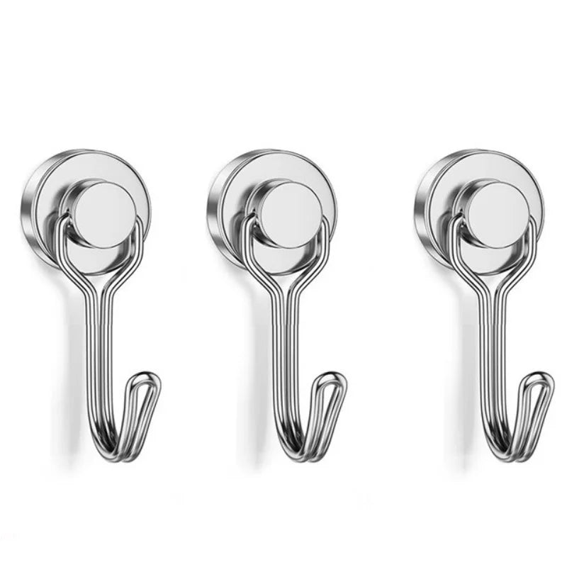 Heavy Duty Magnetic Hooks – Strong Neodymium Hangers 3–20 Pack