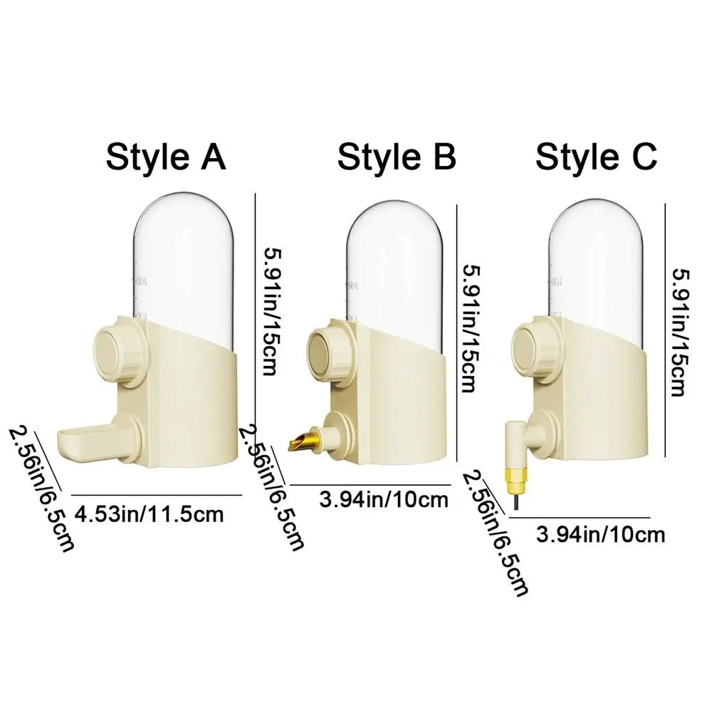 250ml Hangable Bird Water Bottle – Splash-Proof Parrot Feeder