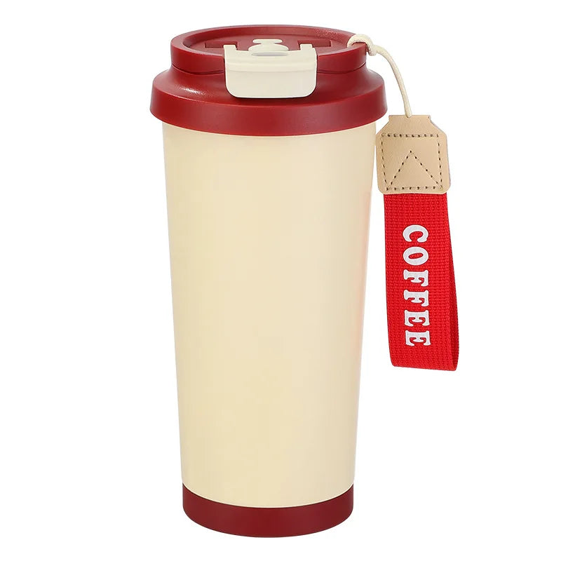 Stainless Steel Coffee Milk Leak Proof Stir Cup Outdoor Office