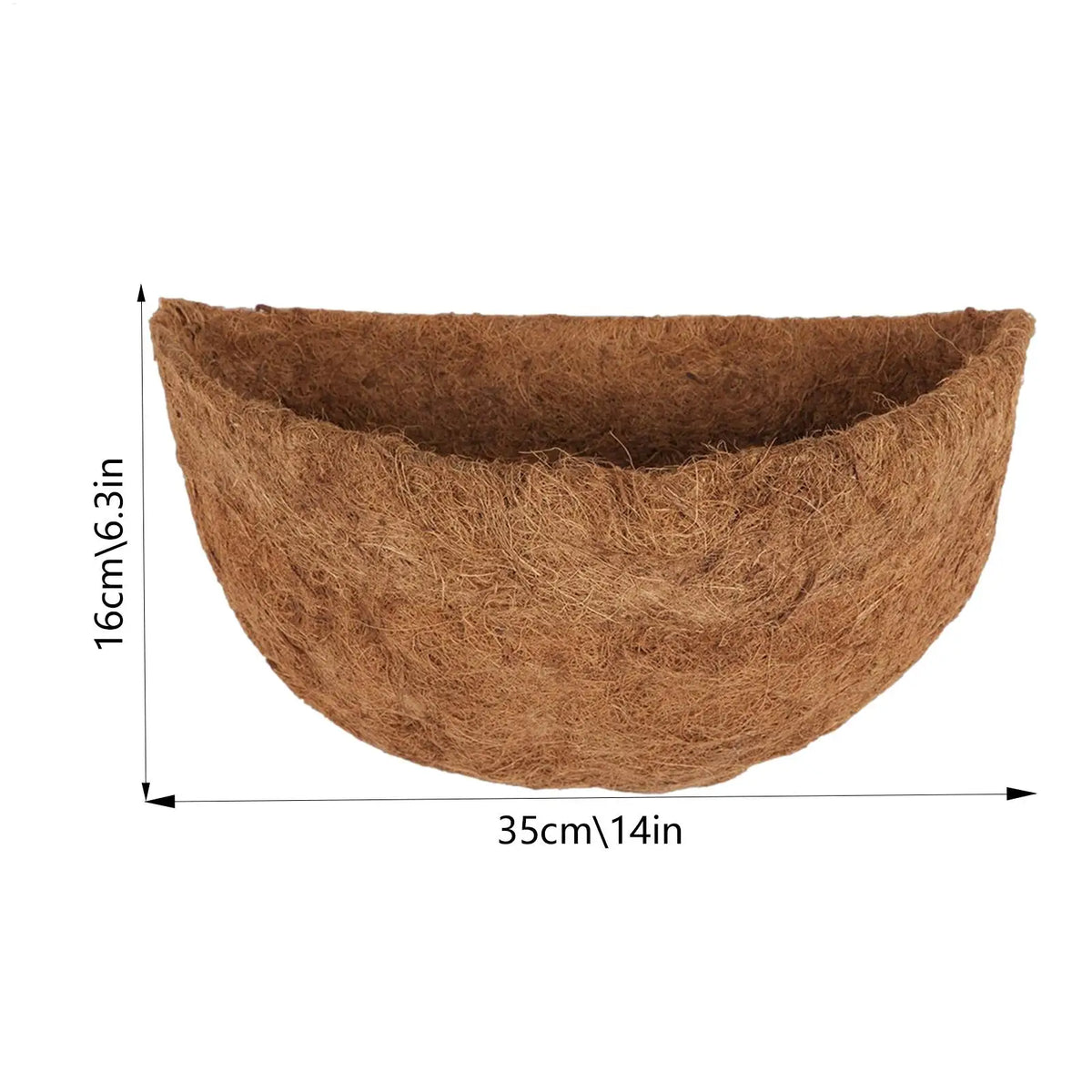Natural Coconut Coir Liner for Hanging Baskets & Garden Pots