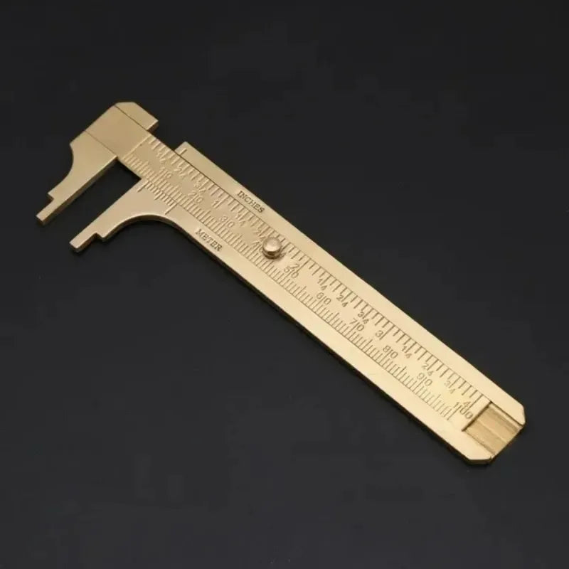 Brass Vernier Caliper – Antique Pocket Measuring Tool 100mm