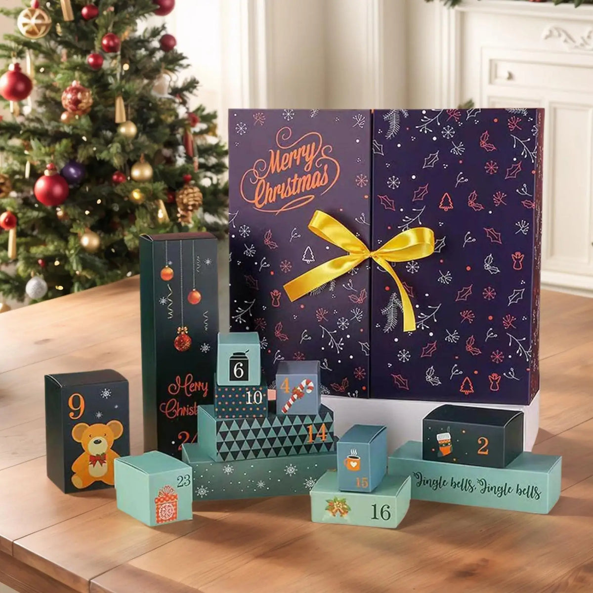Empty Countdown Calendar Refillable Advent 24 Days Christmas Boxes