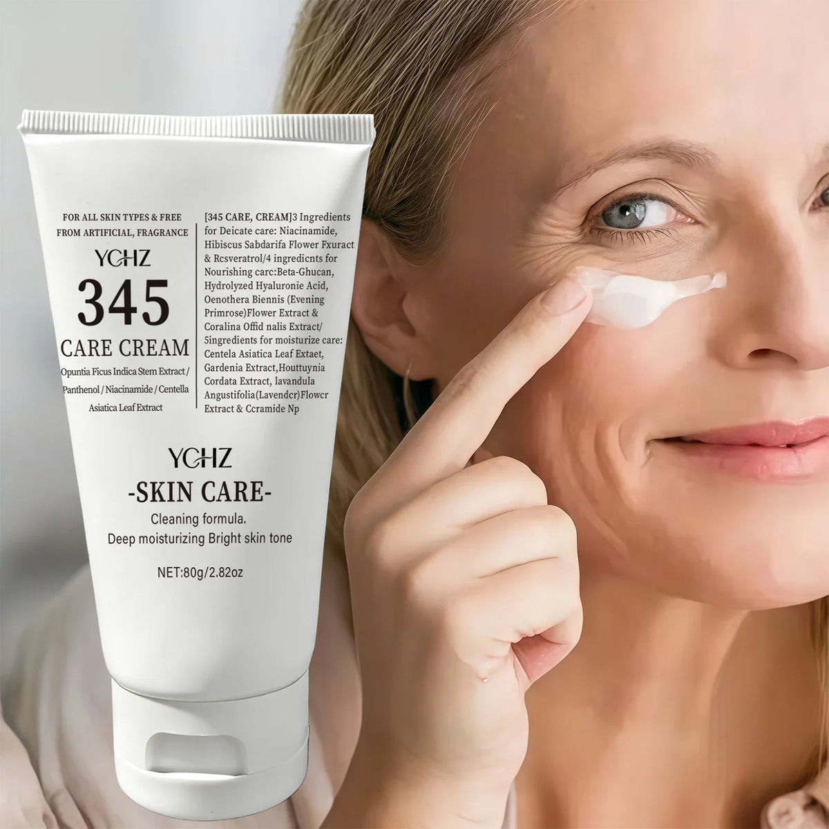 YCHZ 345 Night Face Cream – Hydrating & Brightening 80g